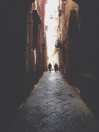 Narrow alley in city