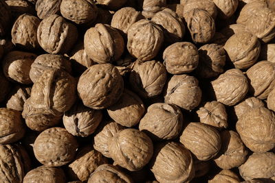 Full frame shot of walnuts