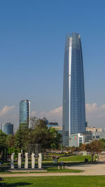 View of modern buildings against sky