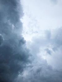 Low angle view of clouds in sky