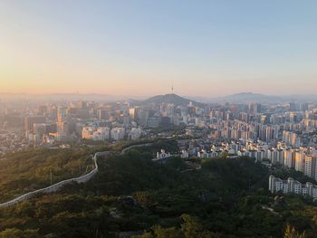 Aerial view of buildings in city