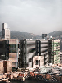 Modern buildings in city against sky