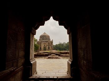 Low angle view of historical building