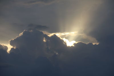 Low angle view of cloudy sky