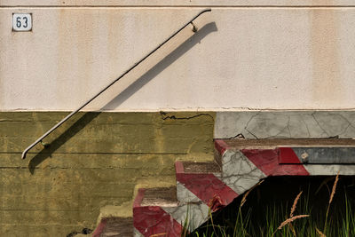 Low angle view of brick wall