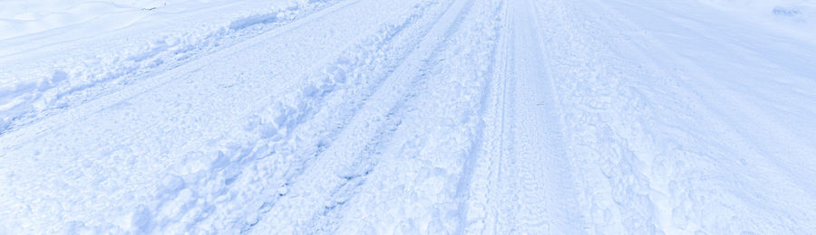 Full frame shot of snow covered field