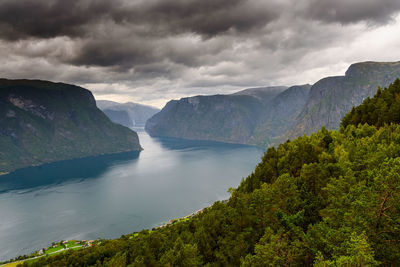 Norwegian fjord from the heights.