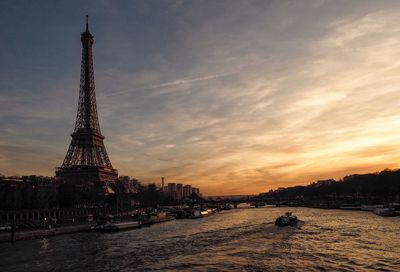 View of tower at sunset