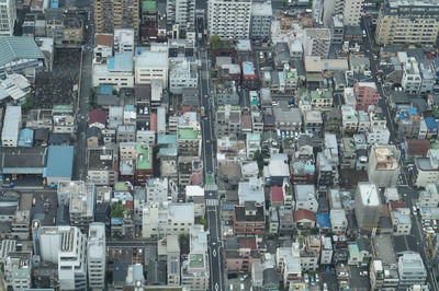 Aerial view of residential district