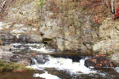 Scenic view of waterfall