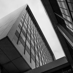 Low angle view of modern building against sky