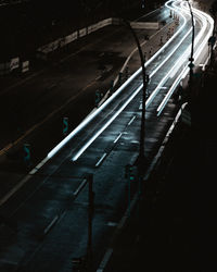 Long exposure of a road with cars