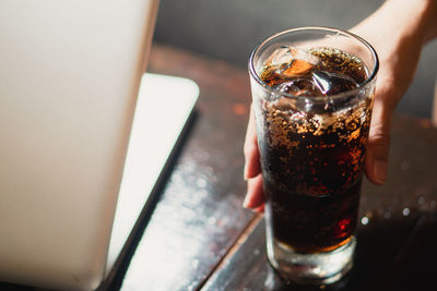 Close-up of drink on table