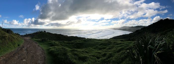 Panoramic view of sea against sky