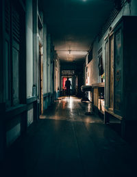 A hallway in an old traditional house in kalimantan barat