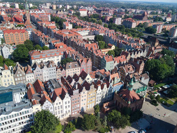 High angle shot of townscape