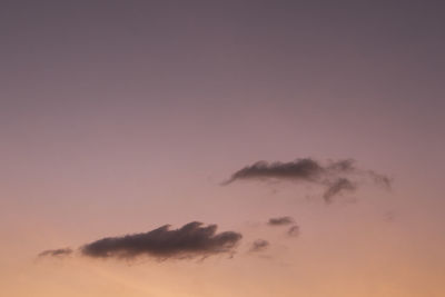 Low angle view of sky during sunset