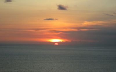 Scenic view of sea during sunset