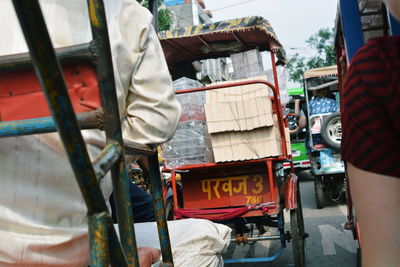 Man working in bus