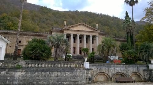 View of historic building against cloudy sky