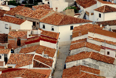 High angle view of spanish village