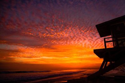 Scenic view of sea against sky at sunset