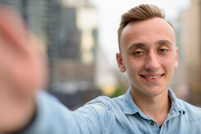 Portrait of man smiling