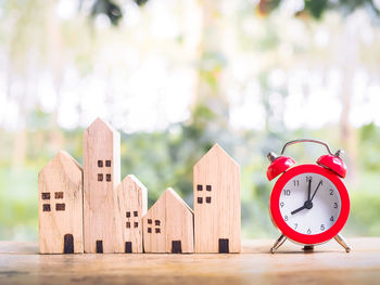 Close-up of alarm clock