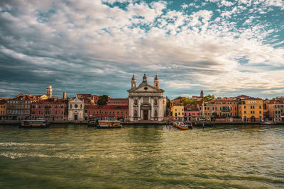 Panoramic view of venice's old town , italy.