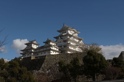 Low angle view of traditional building against sky