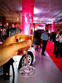 Close-up of people in restaurant