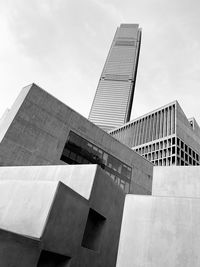 Low angle view of modern building against sky