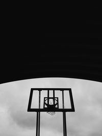 Low angle view of basketball hoop against sky