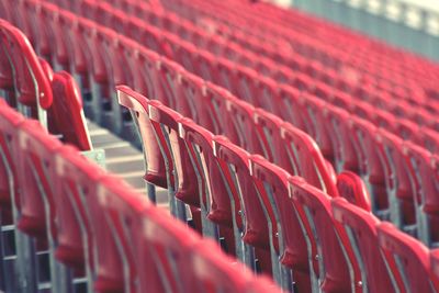 Full frame shot of empty chairs