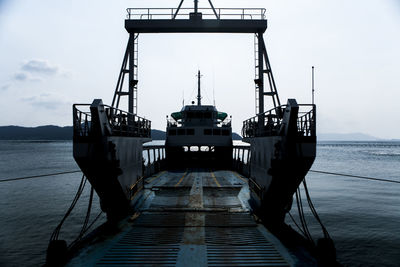 View of jetty in sea