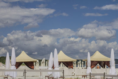 Panoramic view of beach against sky