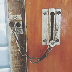 Close-up of old door