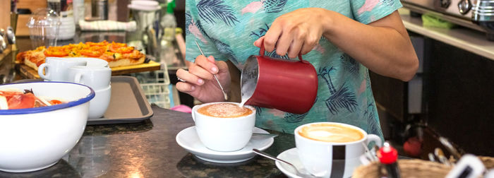 Midsection of woman having food