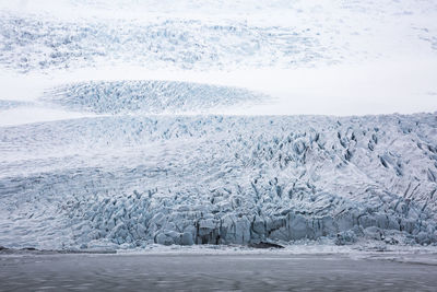 Scenic view of frozen sea