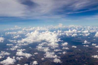 Aerial view of cloudscape against sky