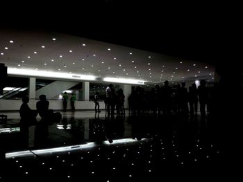 Illuminated city at night