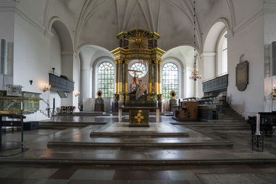 View of statues in building