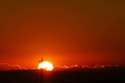 Silhouette of trees at sunset