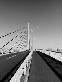 View of suspension bridge against sky