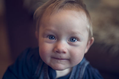 Close-up portrait of cute boy