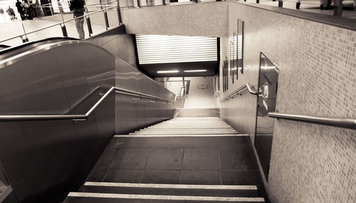 Staircase leading towards subway station