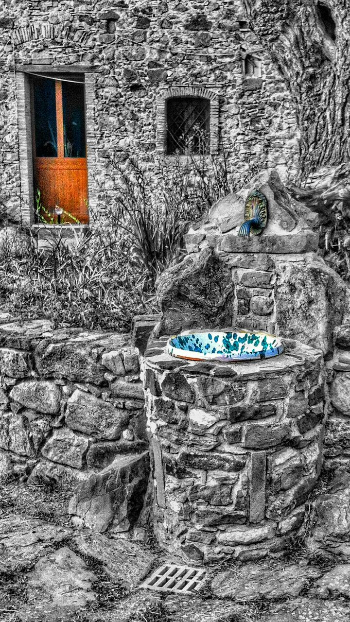 building exterior, architecture, built structure, brick wall, wall - building feature, abandoned, old, stone wall, building, damaged, window, weathered, day, obsolete, text, outdoors, wall, house, residential structure, run-down