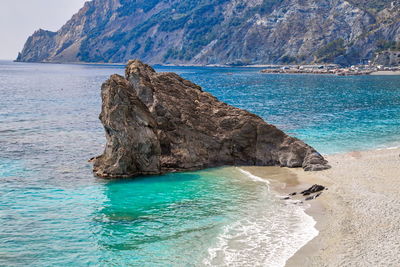 Scenic view of sea and rocks