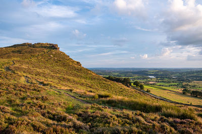 Scenic view of land against sky