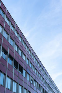 Low angle view of modern building against sky